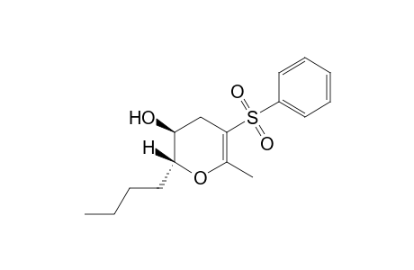 (2R,3S)-5-Benzenesulfonyl-2-butyl-6-methyl-3,4-dihydro-2H-pyran-3-ol