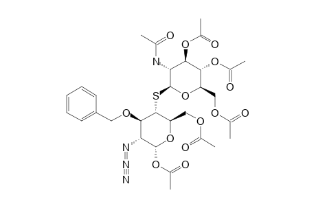 1,6-DI-O-ACETYL-4-S-(2-ACETAMIDO-3,4,6-TRI-O-ACETYL-2-DEOXY-BETA-D-GLUCOPYRANOSYL)-2-AZIDO-3-O-BENZYL-2-DEOXY-4-THIO-ALPHA-D-GLUCOPYRANOSIDE