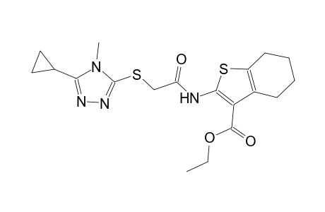 ethyl 2-({[(5-cyclopropyl-4-methyl-4H-1,2,4-triazol-3-yl)sulfanyl]acetyl}amino)-4,5,6,7-tetrahydro-1-benzothiophene-3-carboxylate