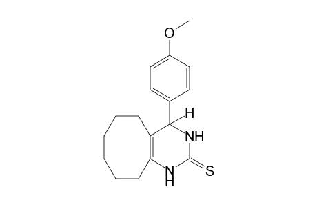 4-(p-methoxyphenyl)-3,4,5,6,7,8,9,10-octahydrocyclooctapyrimidine-2-(1H)-thione