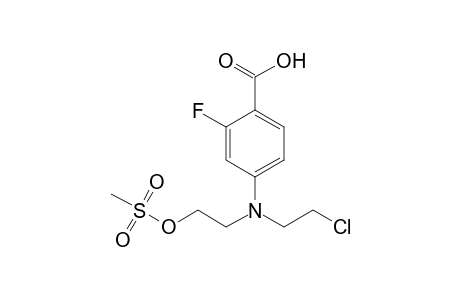 4-[2-chloroethyl(2-methylsulfonyloxyethyl)amino]-2-fluoranyl-benzoic acid