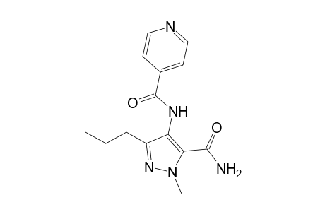 N-(5-aminocarbonyl-1-methyl-3-propyl-pyrazol-4-yl)pyridine-4-carboxamide