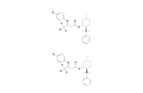 (+)-(2S,5S,1R)-5-METHYL-2-(1-METHYL-1-PHENYLETHYL)-CYCLOHEXYL-(Z)-4-CHLORO-4,4-DIFLUORO-3-(4-METHOXYANILINO)-2-BUTENOATE;IMINO-TAUTOMER