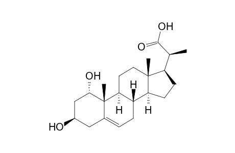 Pregn-5-ene-20-carboxylic acid, 1,3-dihydroxy-, (1.alpha.,3.beta.,20S)-