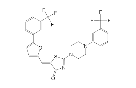 (5Z)-5-({5-[3-(trifluoromethyl)phenyl]-2-furyl}methylene)-2-{4-[3-(trifluoromethyl)phenyl]-1-piperazinyl}-1,3-thiazol-4(5H)-one