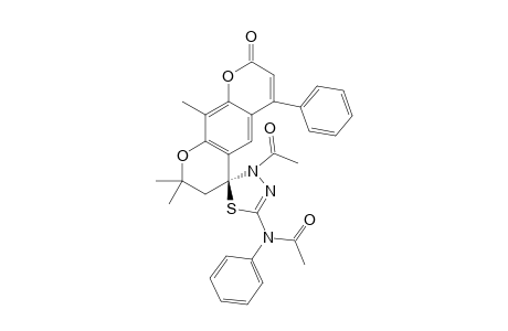 N-[3'-ACETYL-2,2,10-TRIMETHYL-8-OXO-6-PHENYL-2,3-DIHYDRO-3'H,8H-SPIRO-[PYRANO-[3,2-G]-CHROMENE-4,2'-[1,3,4]-THIADIAZOL]-5'-YL]-N-PHENYLACETAMIDE