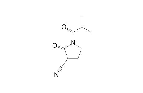 1-(2-PROPANECARBONYL)-2-OXO-3-PYRROLIDINE-CARBONITRILE