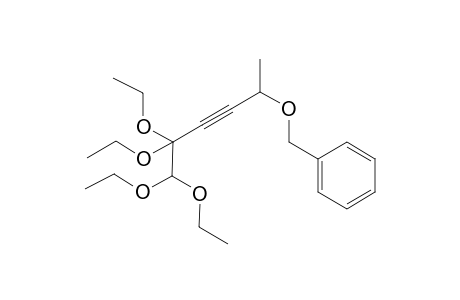5-(Benzyloxy)-1,1,2,2-tetraethoxyhex-3-yne