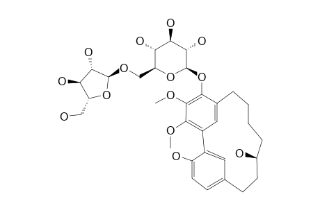 MYRICANOL-5-O-ALPHA-L-ARABINOFURANOSYL-(1->6)-BETA-D-GLUCOPYRANOSIDE
