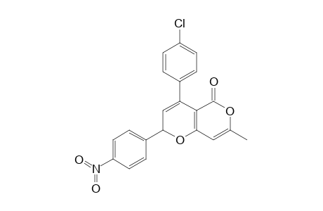 4-(4-Chlorophenyl)-7-methyl-2-(4-nitrophenyl)-2H,5H-pyrano[3,2-c]pyran-5-one