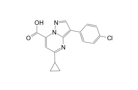 pyrazolo[1,5-a]pyrimidine-7-carboxylic acid, 3-(4-chlorophenyl)-5-cyclopropyl-