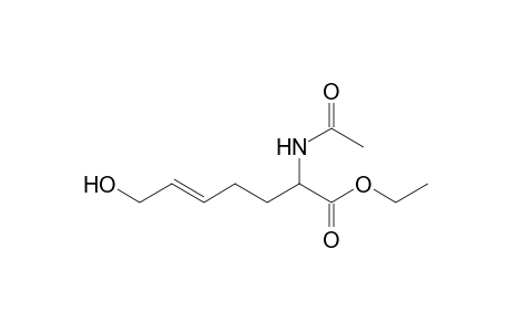 (+-)-(E)-Ethyl 2-acetamido-7-hydroxyhept-5-enoate