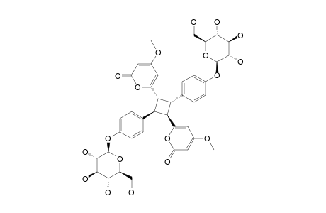 ACHYRODIMER-C;8,8'-DI-(12-BETA-D-GLUCOPYRANOSYLPHENYL)-7,7'-DI-[6-(4-METHOXY-2-PYRONYL)]-CYClOBUTANE