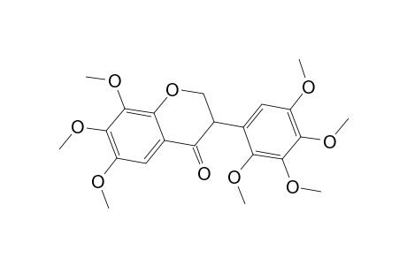 4H-1-Benzopyran-4-one, 2,3-dihydro-6,7,8-trimethoxy-3-(2,3,4,5-tetramethoxyphenyl)-, (S)-