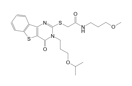 2-{[3-(3-isopropoxypropyl)-4-oxo-3,4-dihydro[1]benzothieno[3,2-d]pyrimidin-2-yl]sulfanyl}-N-(3-methoxypropyl)acetamide