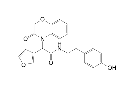 2-(3-Furyl)-N-[2-(4-hydroxyphenyl)ethyl]-2-{3-oxo-2H-benzo[b][1,4]-oxazin-4(3H)-yl}acetamide