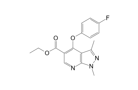 1,3-dimethyl-4-(p-fluorophenoxy)-1H-pyrazolo[3,4-b]pyridine-5-carboxylic acid, ethyl ester