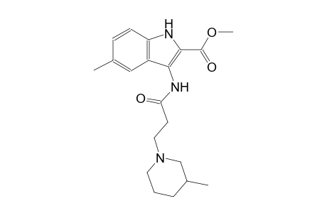 methyl 5-methyl-3-{[3-(3-methyl-1-piperidinyl)propanoyl]amino}-1H-indole-2-carboxylate