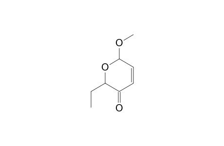 2H-Pyran-3(6H)-one, 2-ethyl-6-methoxy-