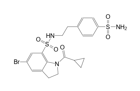 1H-indole-7-sulfonamide, N-[2-[4-(aminosulfonyl)phenyl]ethyl]-5-bromo-1-(cyclopropylcarbonyl)-2,3-dihydro-
