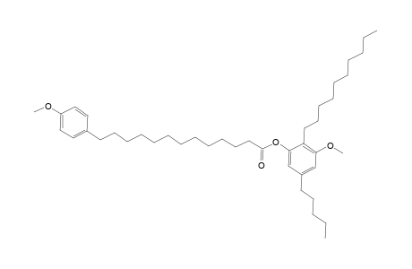 Benzenetridecanoic acid, 4-methoxy-, 2-decyl-3-methoxy-5-pentylphenyl ester