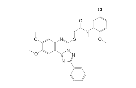 N-(5-chloro-2-methoxyphenyl)-2-[(8,9-dimethoxy-2-phenyl[1,2,4]triazolo[1,5-c]quinazolin-5-yl)sulfanyl]acetamide