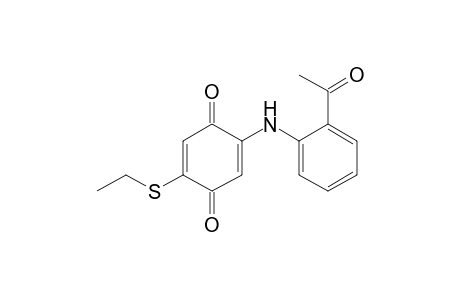 2-(2-acetylanilino)-5-(ethylthio)-p-benzoquinone