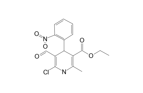 ETHYL-6-CHLORO-5-FORMYL-2-METHYL-4-(2'-NITROPHENYL)-1,4-DIHYDROPYRIDINE-3-CARBOXYLATE