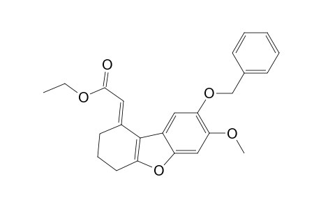 Acetic acid, [3,4-dihydro-7-methoxy-8-(phenylmethoxy)-1(2H)-dibenzofuranylidene]-, ethyl ester, (E)-