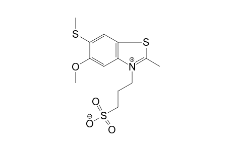 3-(5-Methoxy-2-methyl-6-methylsulfanyl-1,3-benzothiazol-3-ium-3-yl)propane-1-sulfonate