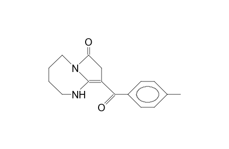 9-(4-Methyl-benzoyl)-1,2,3,4,5,8-hexahydro-7H-pyrrolo(1,2-A)-1,3-diazepin-7-one