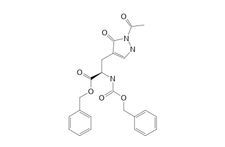 BENZYL-(2S)-2-BENZYLOXYCARBONYLAMINO-3-(1-ACETYLPYRAZOL-4-YL)-PROPIONATE