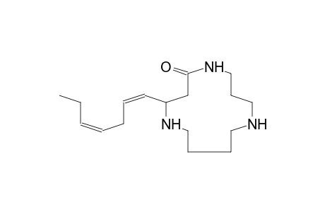 1,5,9-TRIAZACYCLOTRIDECAN-4-ONE, 2-(1,4-HEPTADIENYL)-