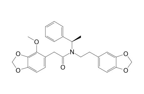 N-homopiperonyl-2-(4-methoxy-1,3-benzodioxol-5-yl)-N-[(1R)-1-phenylethyl]acetamide