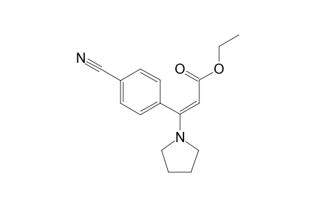 Ethyl (E)-3-(4-cyanophenyl)-3-(pyrrolidin-1-yl)acrylate