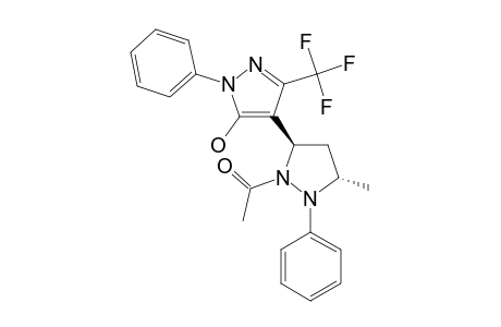 1-PHENYL-3-TRIFLUOROMETHYL-4-(1-ACETYL-2-PHENYL-3-METHYLPYRAZOLIDIN-5-YL)-PYRAZOL-5-ONE