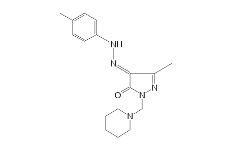 3-METHYL-1-(PIPERIDINOMETHYL)PYRAZOLE-4,5-DIONE, 4-(p-TOLYLHYDRAZONE)