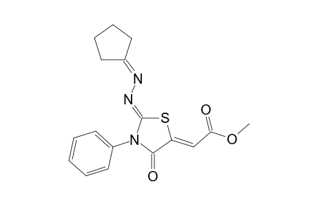 (Z)-Methyl 2-[(Z)-2-(cyclopentylidenehydrazono)-4-oxo-3-phenylthiazolidin-5-ylidene]acetate