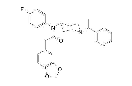 2-(1,3-Benzodioxol-5-yl)-N-4-fluorophenyl-N-[1-(1-phenylethyl)piperidin-4-yl]acetamide