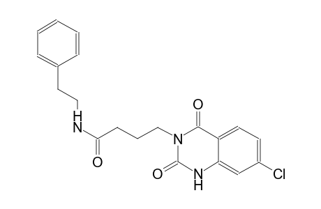 4-(7-chloro-2,4-dioxo-1,4-dihydro-3(2H)-quinazolinyl)-N-(2-phenylethyl)butanamide