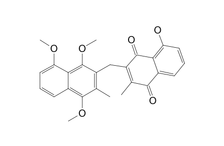 5-HYDROXY-2-METHYL-3-[(1,4,8-TRIMETHOXY-3-METHYL-2-NAPHTHYL)-METHYL]-1,4-NAPHTHOQUINONE
