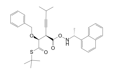 S-tert-Butyl (2S,3R)-2-Benzyloxy-3-[[[(R)-1-(1-naphthylphenyl)ethyl]amino]carboxy]-6-methyl-4-heptynethioate
