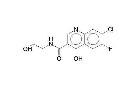 7-Chloro-6-fluoro-4-hydroxyquinoline-3-carboxamide, N-(2-hydroxyethyl)-