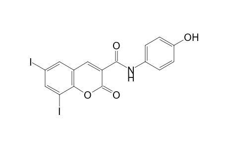 N-(4-Hydroxyphenyl)-6,8-diiodocoumarin-3-carboxamide