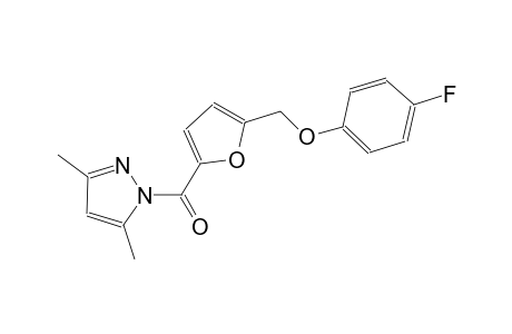 1-{5-[(4-fluorophenoxy)methyl]-2-furoyl}-3,5-dimethyl-1H-pyrazole