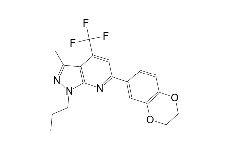 1H-pyrazolo[3,4-b]pyridine, 6-(2,3-dihydro-1,4-benzodioxin-6-yl)-3-methyl-1-propyl-4-(trifluoromethyl)-