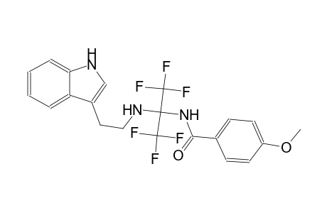 4-Methoxy-N-[2,2,2-trifluoro-1-[2-(1H-indol-3-yl)-ethylamino]-1-trifluoromethyl-ethyl]-benzamide