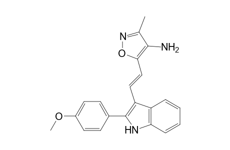 5-{2-[2-(p-methoxyphenyl)-indol-3-yl]-ethenyl}(3-methyl-4-amino)isoxazole