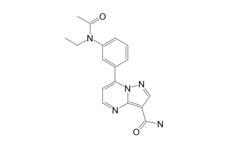 N-[3-(3-CARBOXAMIDOPYRAZOLO-[1.5-A]-PYRIMIDIN-7-YL)-PHENYL]-N-ETHYLACETAMIDE;IMPURITY_II;ZALEPLON-CARBOXAMIDE