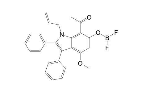 1-[6'-difluoroboryloxy-4'-methoxy-2',3'-diphenyl-1'-(prop-2''-enyl)indol-7'-yl]ethanone